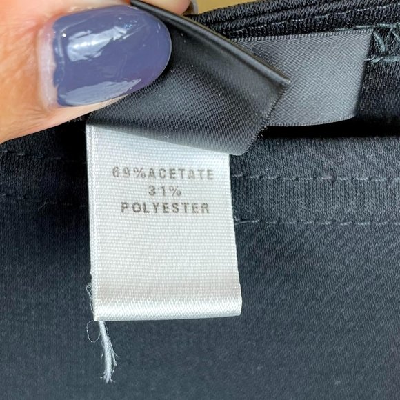 St. John Black Short Sleeve Tunic Cinched Blouse L - Picture 4 of 7